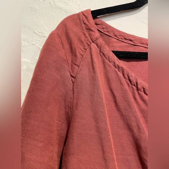 LUCKY BRAND Rust Red Zip-Up Top Large - Picture 4 of 9